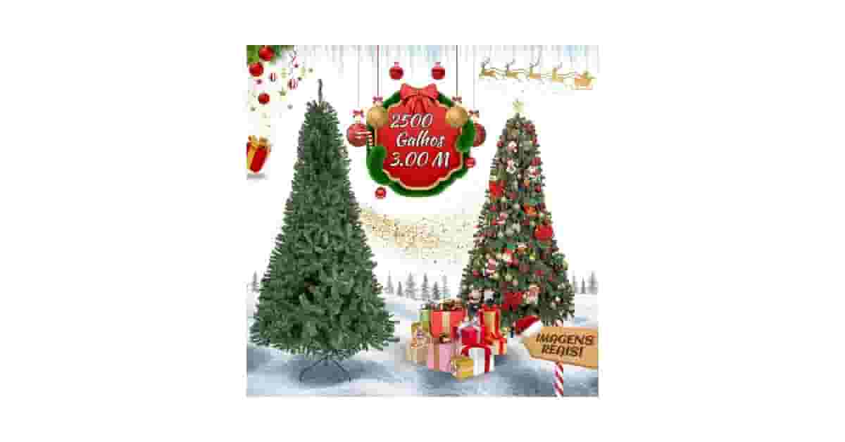 Qual Melhor Árvore de Natal com LED embutido 3 metros?