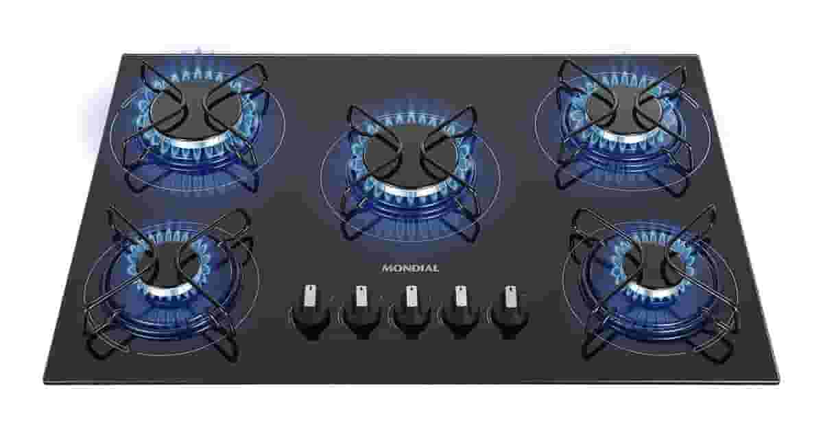 Qual Melhor Cooktop 5 Bocas a Gás: Vidro ou Inox?