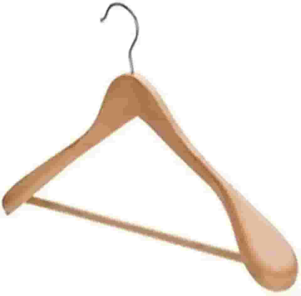 Cabide para Terno Casaco de Madeira Nobre Envernizado Alta Resistência Reforçado -1 unidade