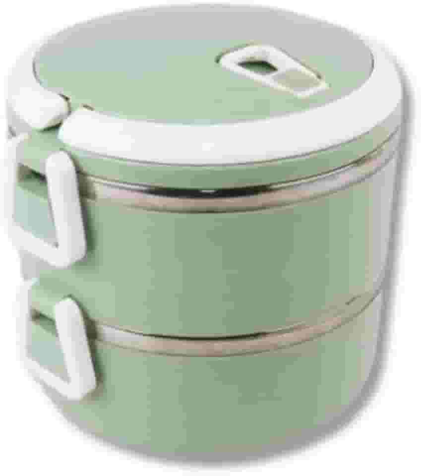 Marmita Dupla Inox Antivazamento Premium – Refeições Saudáveis no Trabalho, Academia e Viagem