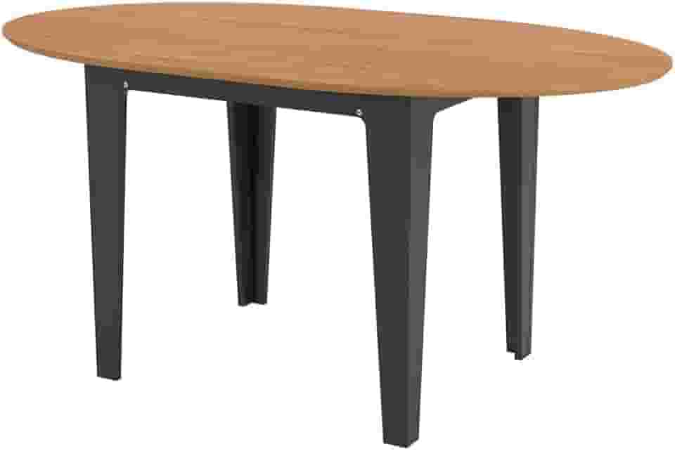 Mesa de Madeira Extensível Freijó/Preto Fosco - Dalla Costa