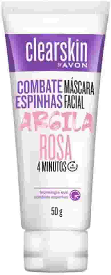 Máscara Facial Argila Rosa Combate Espinhas Clear Skin 60-g.