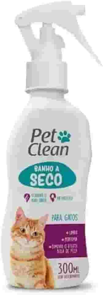 Pet Clean Banho a Seco para Gatos, Spray 300ml, pH Balanceado, Fragrância Suave
