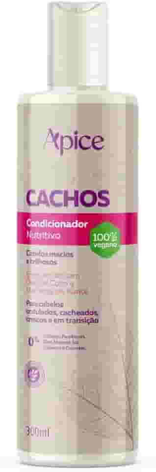 Ápice Condicionador Cachos Nutritivo | Nutrição, Selagem das Cutículas e Brilho com Óleo de Coco e Manteiga de Karité | Liberado para No e Low Poo | 300ml