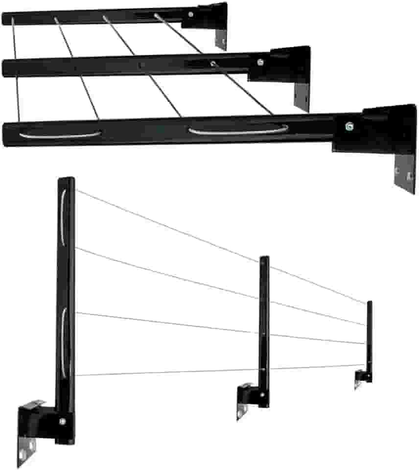 Varal De Parede 3 Hastes para Casa e Apartamentos