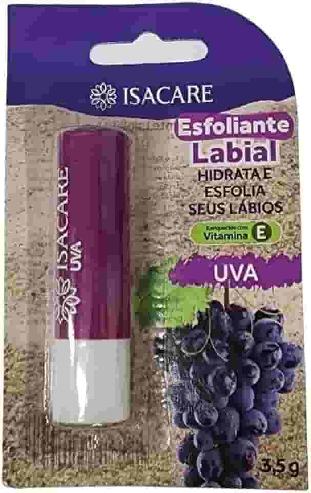 Esfoliante Labial Uva, Roxo, Isacare, 3.5 g