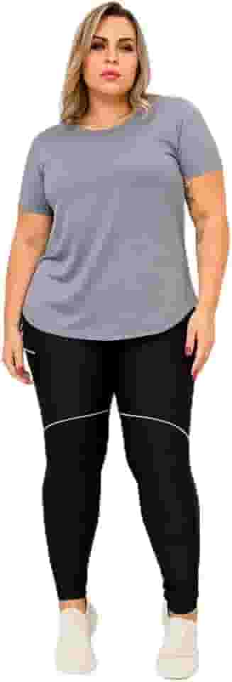 Conjunto Plus Size Feminino, Blusa Dry Fit e Calça Legging Esportiva, Tecido Elástico, para Academia e Ginástica