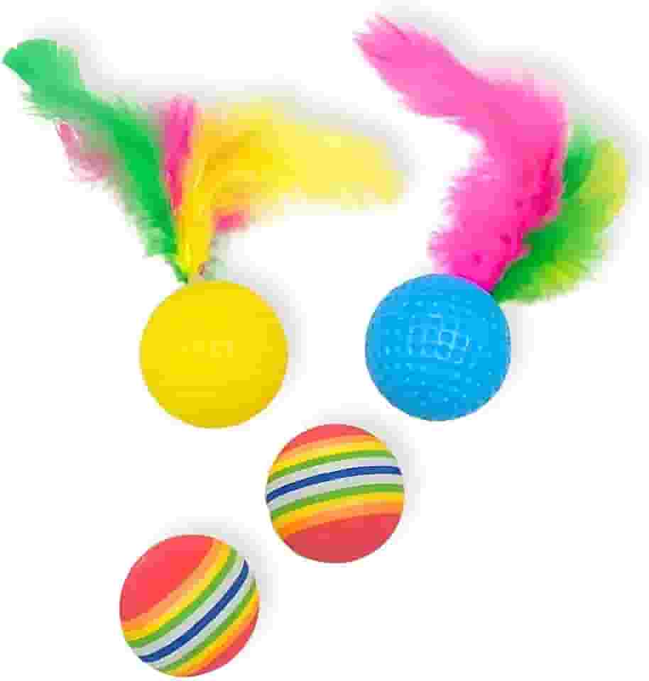 Chalesco Kit Bolas Catnip para Gatos (Cores Sortidas)