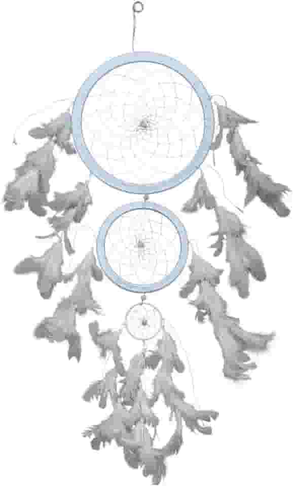 Filtro dos Sonhos 60cm Apanhador Branco Grande Decoração