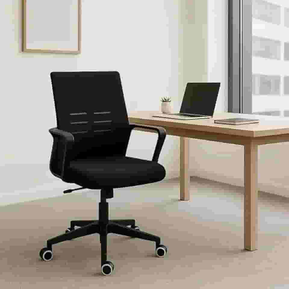 Cadeira de Escritório Ergonômica Giratória com Encosto Mesh e Altura Ajustável