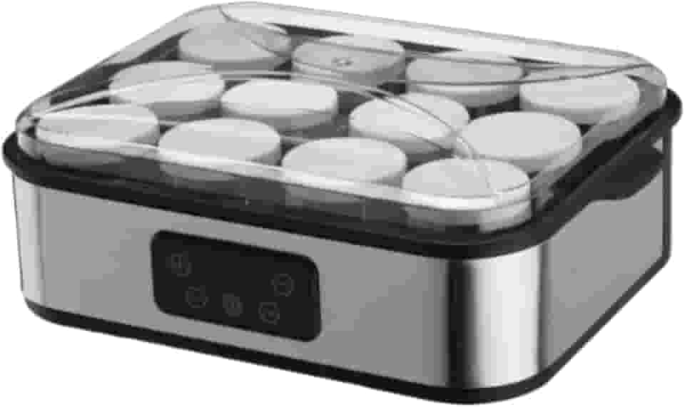 Iogurteira, Queijeira, Iogurteira Caseira, Utensílios para Iogurte Caseiro com 12 Potes de Vidro, Grego Compacto para Loja de Eletrodomésticos de