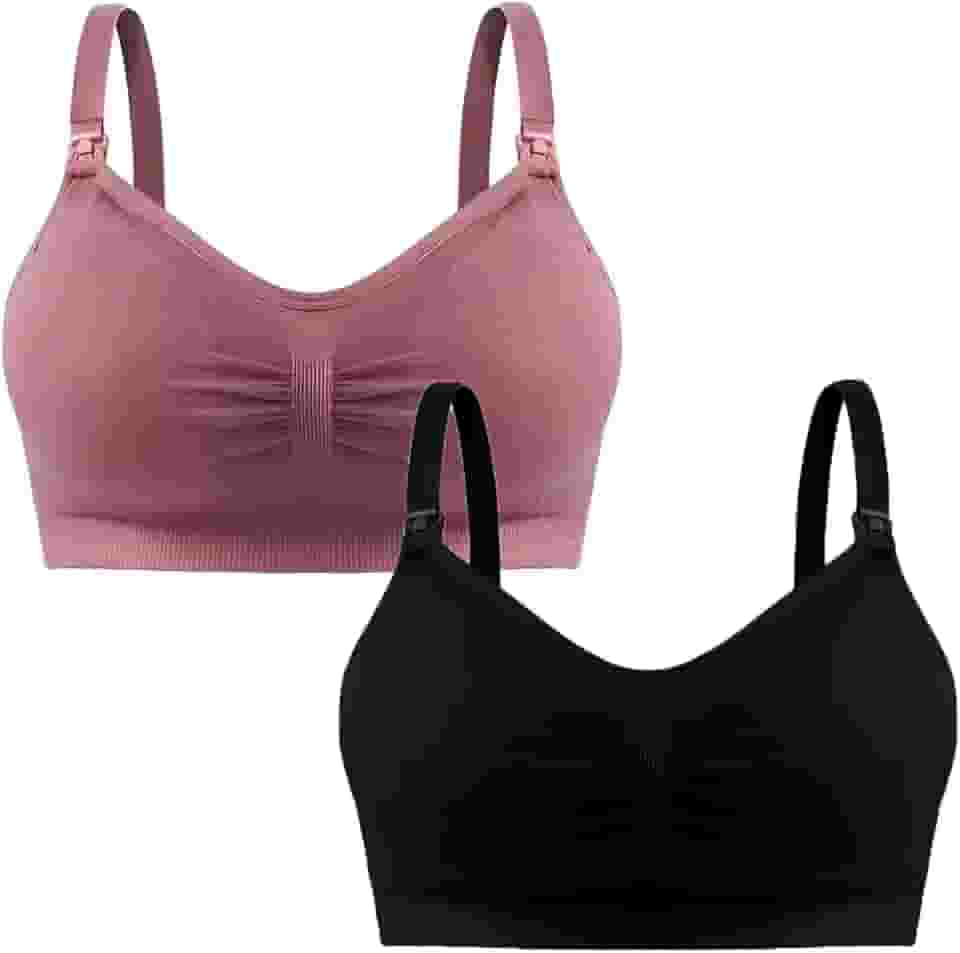 Kit com 2 Sutiã Amamentação Bojo Removível Confortável Gestante Sem Aro