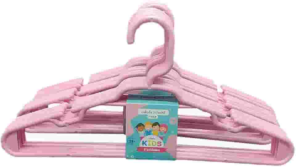 Kit 20 Unidades Cabides Infantis Reforçado Roupa Infantil Bebê Cor: Rosa