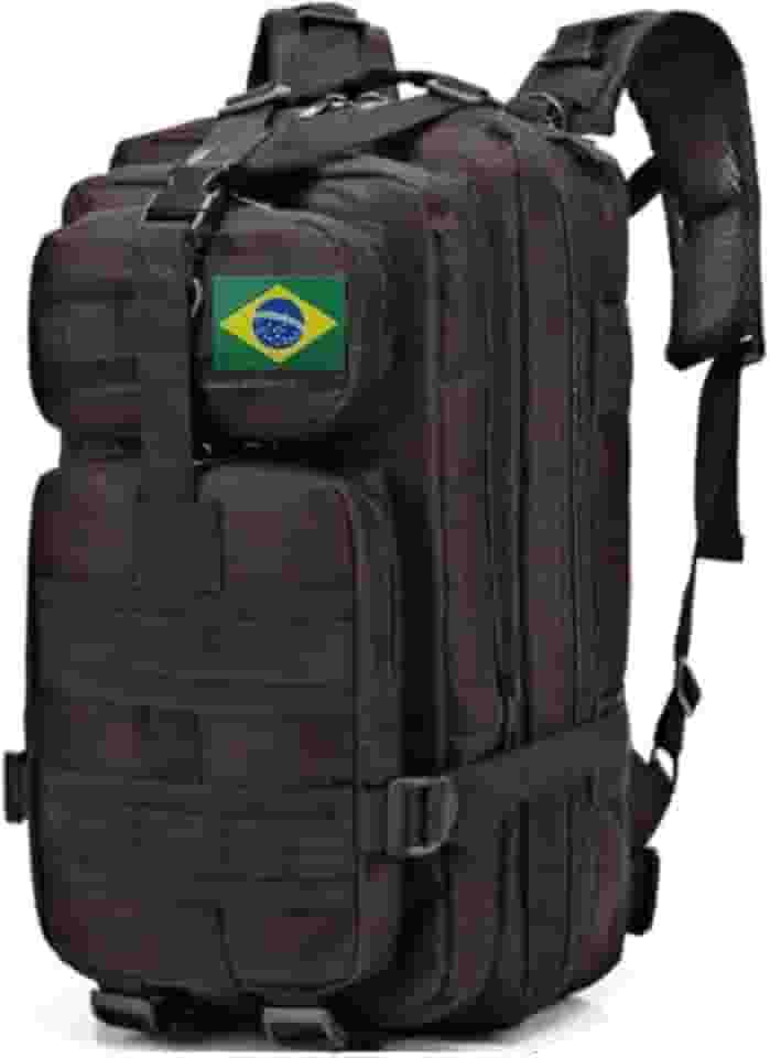 Mochila Tática Militar Impermeável Reforçada 30 litros com Patch Emborrachado