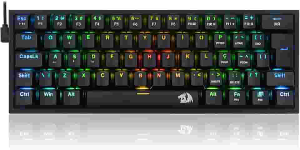 Redragon TECLADO MECANICO GAMER FIZZ RGB PRETO SWITCH MARROM