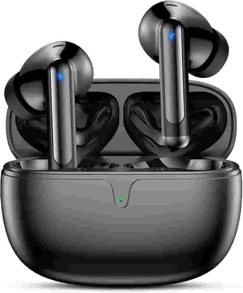 Fones de Ouvido Bluetooth 5.3 Fones de Ouvido Sem Fio 42 Horas de Reprodução Fones de Ouvido Esportivos com IPX5 à Prova d'Água Fones de Ouvido de Graves Profundos para iOS Android, Preto