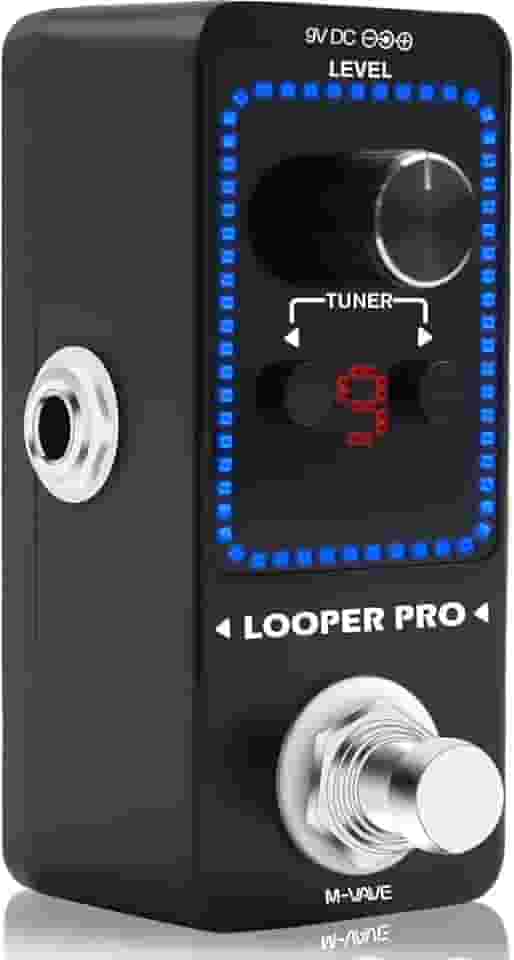 M-VAVE Pedal de Efeito para Guitarra com Looper 9 Loops, Gravação de 40 Minutos, Sintonizador Integrado e Overdub - Estação Loop Portátil para Músicos ao Vivo e Estúdio