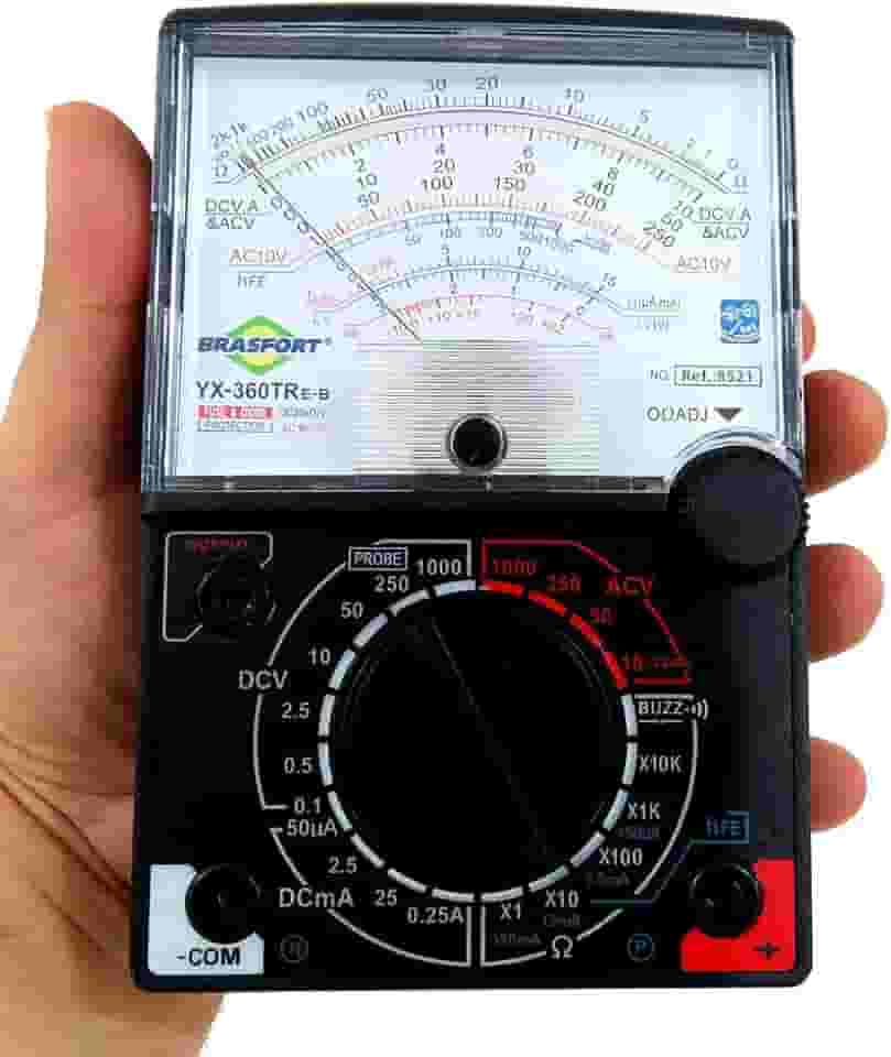 MULTIMETRO ANALOGICO PROFSSIONAL COM SINAL SONORO COMPLETO BRASFORT