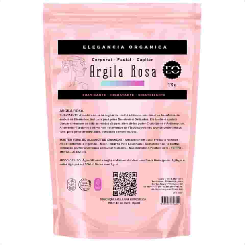 Argila Mascara Facial SkinCare 1kg Hidratante Argila em pó 100% Natural (Rosa) - But First