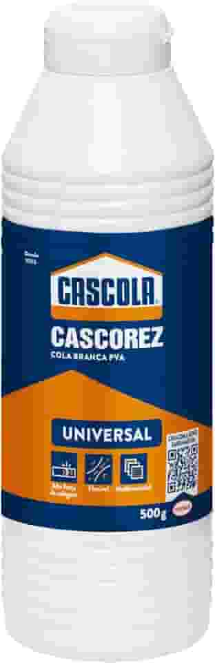 Cascola Cascorez Universal, Cola branca extra forte de fácil aplicação, Cola de PVA com secagem transparente, Cascorez Universal para colagens de alto desempenho, 1x0,5kg