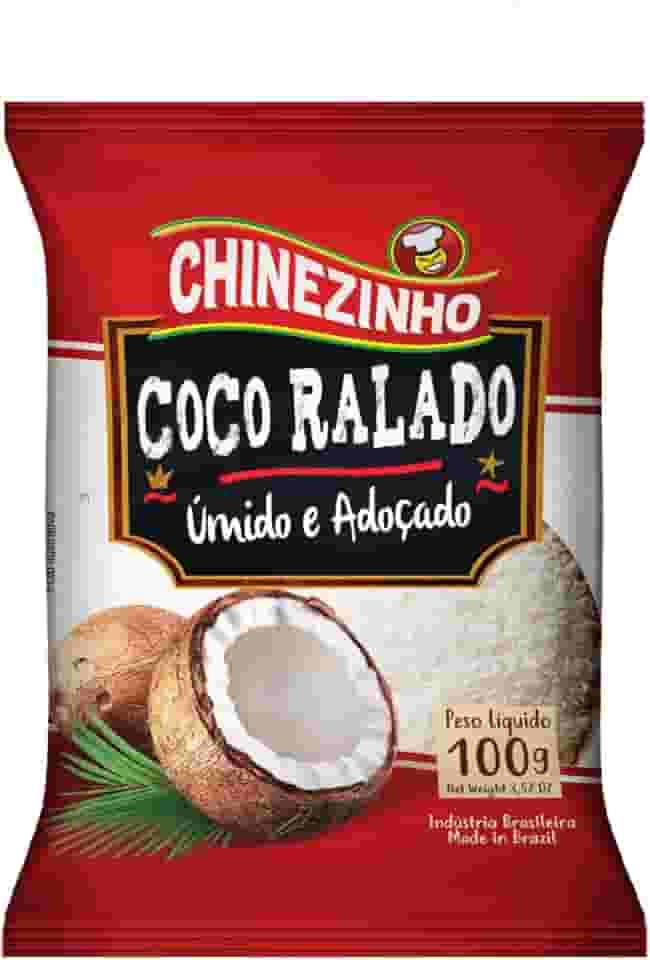 Chinezinho, Coco Ralado Úmido e Adoçado, 100 Gramas