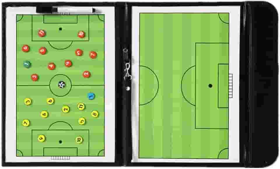 ​​Kit de Prancheta Tática Magnética para Campo de Futebol, Quadro para Treinamento e Estratégia com Marcador Apagável a Seco​