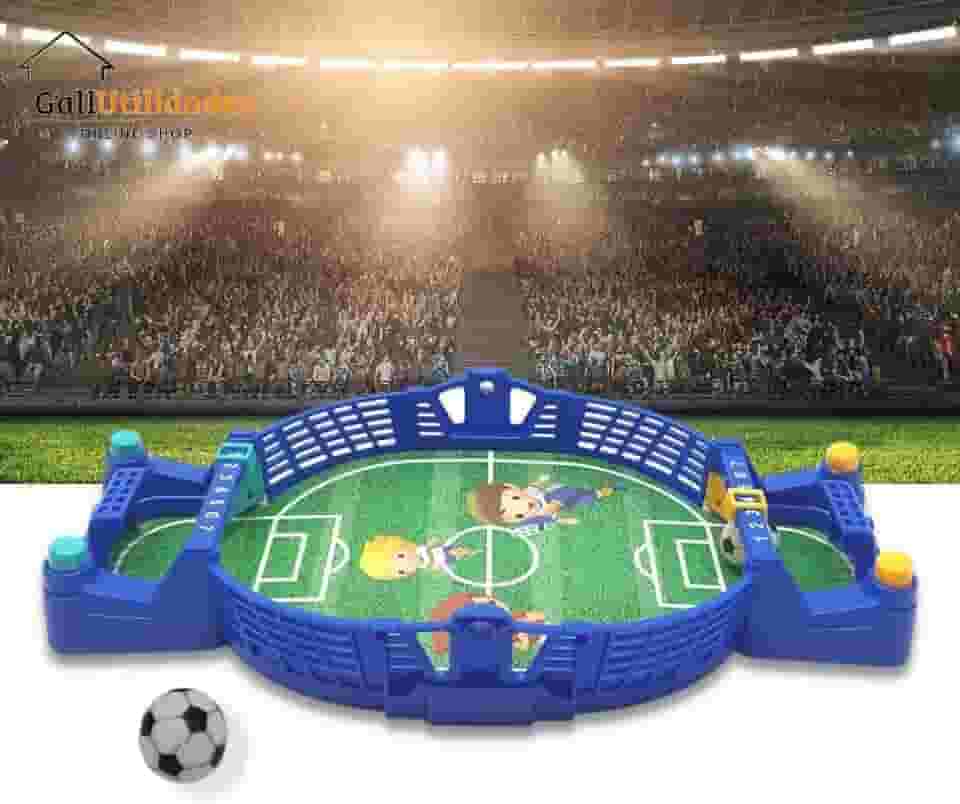 Mini Arena De Futebol Tipo Fliperama Pinball Portáti Gol Copa Do Mundo Mesa Lançador Bola Criança Adulto Tabuleiro Azul ou Amarelo