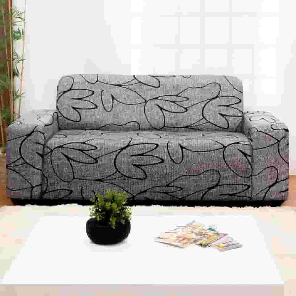 Capa para Sofa 3 Lugares em Malha Elastex Luxo Florata