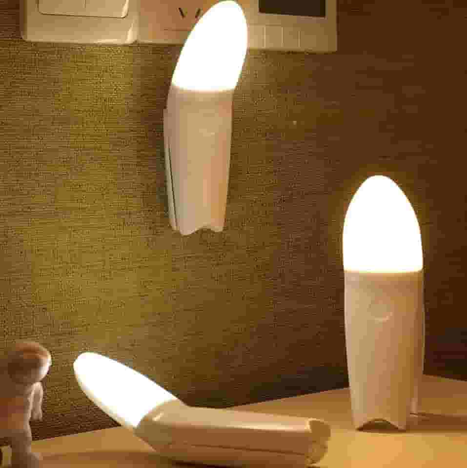 Abajur Portátil de Cabeceira LED Touch Dimerizável - Luz Amarela, Dimmer Touch, USB-C, Magnética com Fixação Ímã/Fita 3M Inclusos para Quarto do Bebê, Leitura, Descanso Ocular e Lanterna