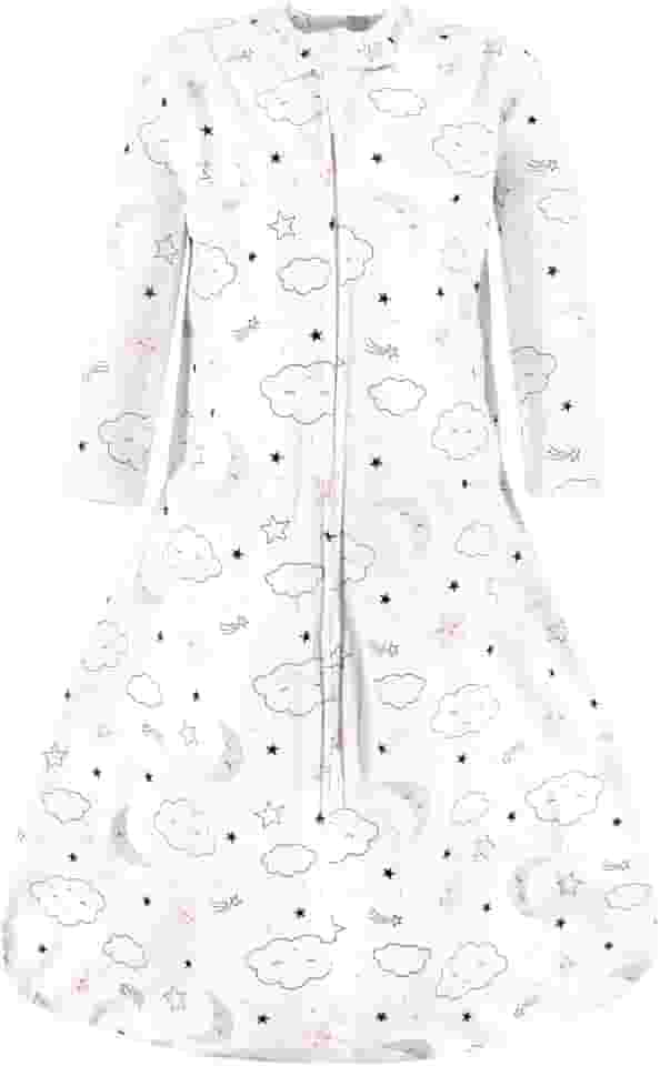 Hudson Baby Saco de dormir unissex de algodão de manga comprida para bebê, saco, cobertor