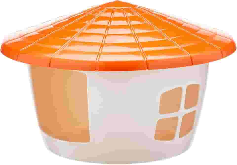 Pet Injet Casa Para Hamster Branco E Laranja Para Roedores E Outros Animais Pequenos