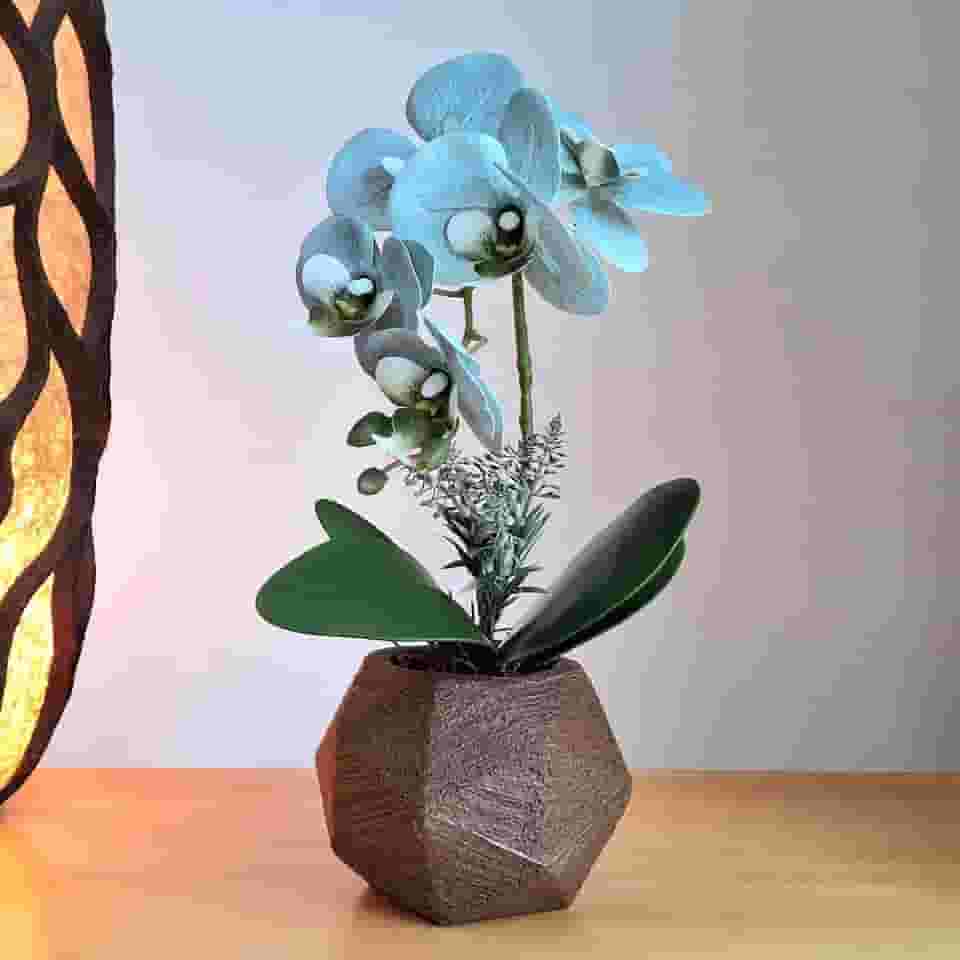 Vaso de orquideas artificiais delicadas Oliva.