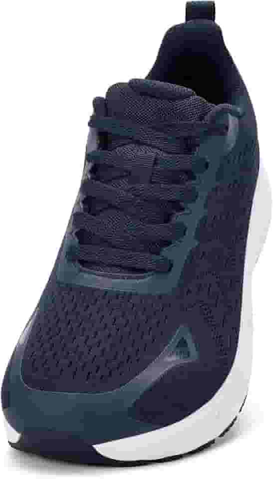 Sapatos masculinos com bico largo – Sapatos de caminhada de largura larga, confortáveis, atléticos, tênis de corrida, treino, academia, para inchaço, joanete, fascite plantar, pés, sola de borracha