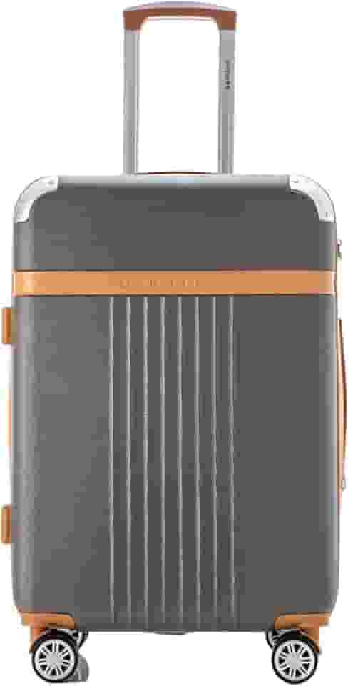 Mala de Viagem Média Athena Rígida ABS, Para Despacho 23kg, com 4 Rodas Duplas 360º, Cadeado TSA e Zíper Expansível