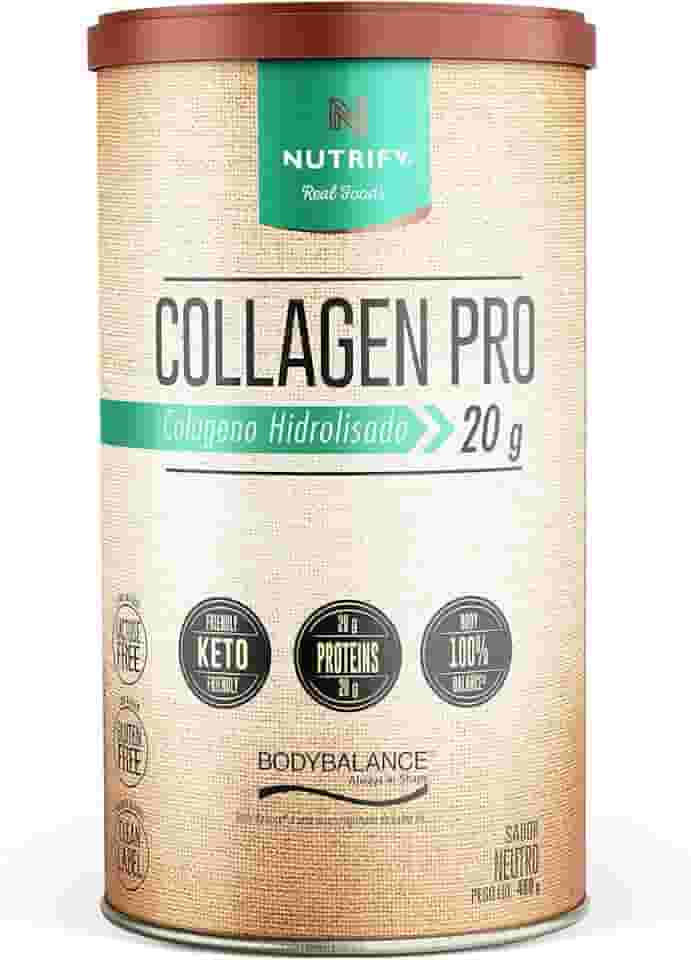 Nutrify - Collagen Pro - Colágeno Hidrolisado com Proteína - Sem Glúten, Açúcar e Lactose - Sabor Neutro - 450g
