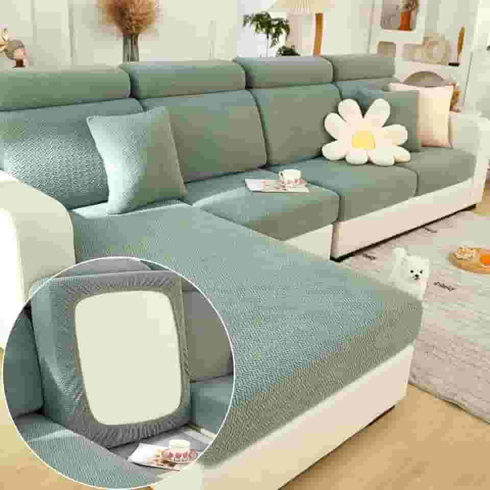 Magic Capas para sofá Magic Sofa 2024 nova capa de sofá universal resistente ao desgaste para capas seccionais (textura verde, capa de assento único grande)
