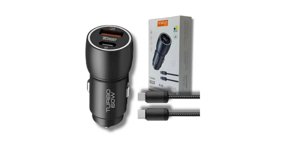 Melhor Carregador Isqueiro: Turbo 60W e PD