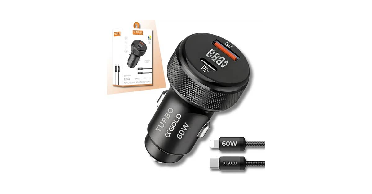 Melhor Carregador Veicular iPhone: Turbo 60W ou PD?