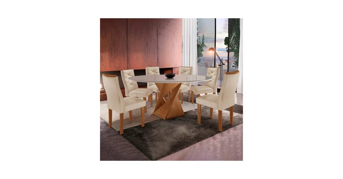 Melhor Mesa Redonda de 6 Cadeiras: 10 Modelos de Design
