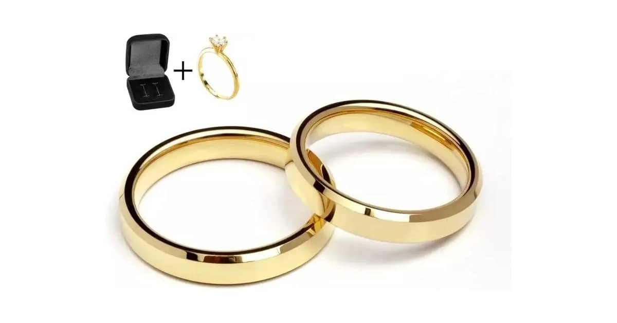 Melhor Preço Aliança de Casamento: Douradas e Tungstênio