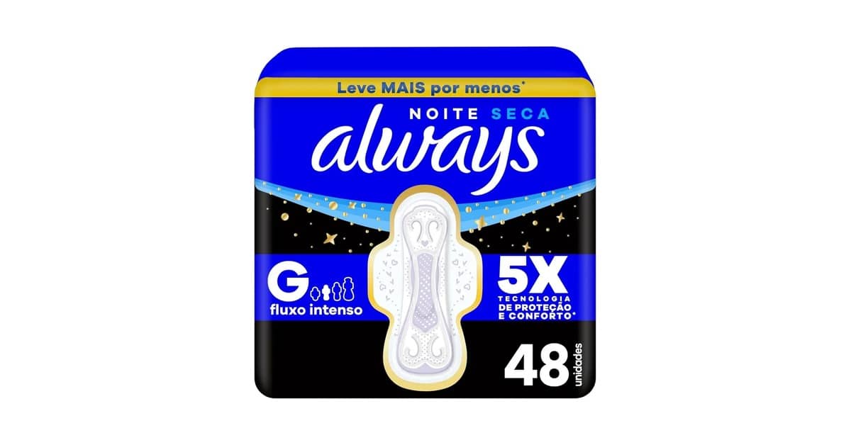 Qual absorvente noturno tem custo-benefício? 10 Opções