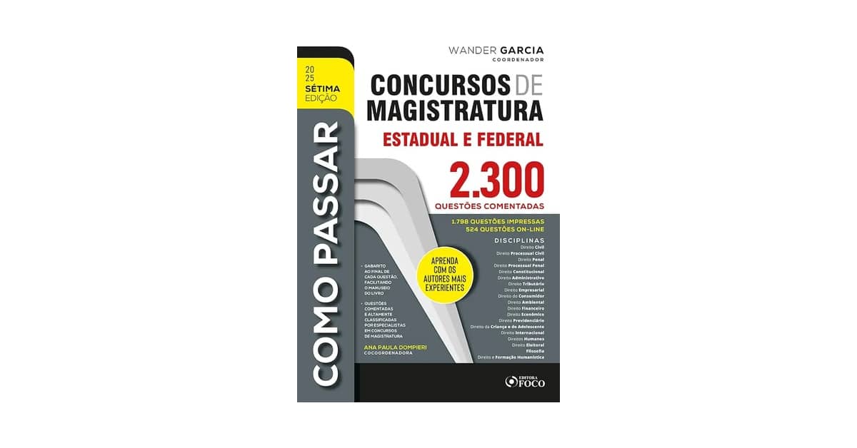 Qual Melhor Curso Magistratura Estadual: 8 Livros-Guia