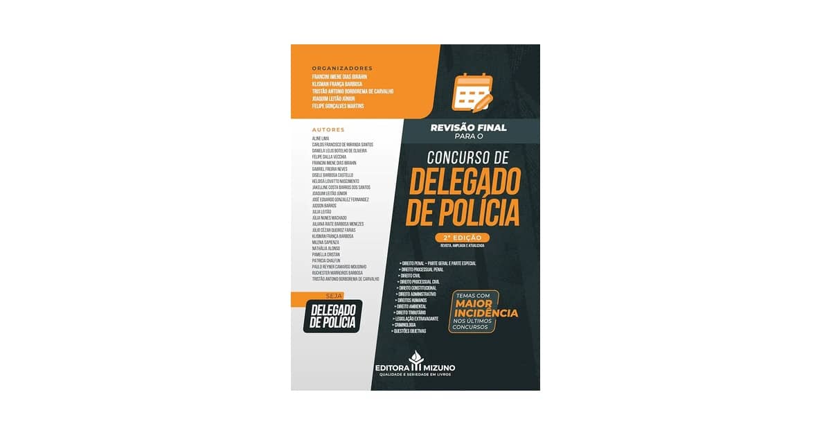 Qual Melhor Curso Preparatorio Para Delegado Civil: 10 Livros