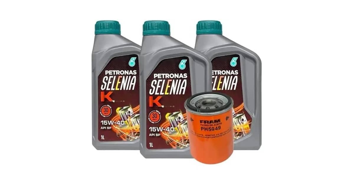Qual óleo usar no Fiat Idea Adventure: Kit 15W40!