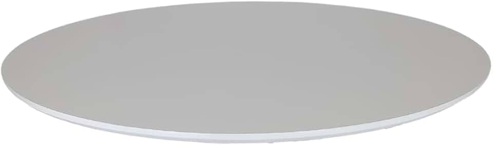 Tampo Redondo Madeira MDF Mesa Jantar Apoio (Branco, 90cm)