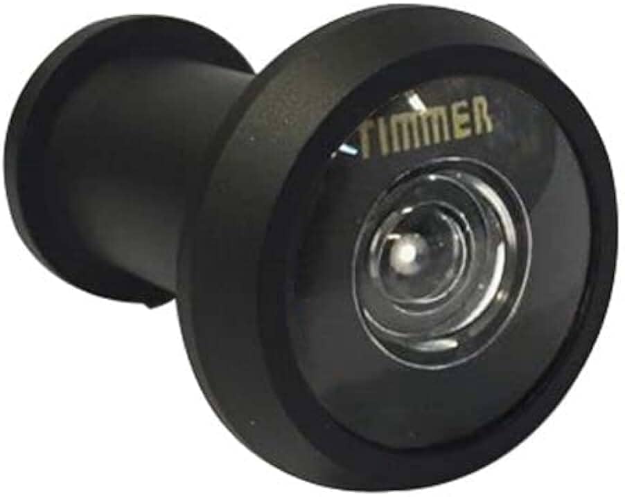 Visor Olho Mágico Timmer Curto Preto Fosco 200º - 77794