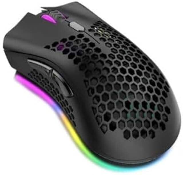Mouse Gamer, Led RGB, 7200DPI, Mouse Preciso para Jogos de FPS, USB, com Fio, Baixo Delay, Com Software Dedicado, Ultra Leve, Lase Optico, 7 Botoes, Original