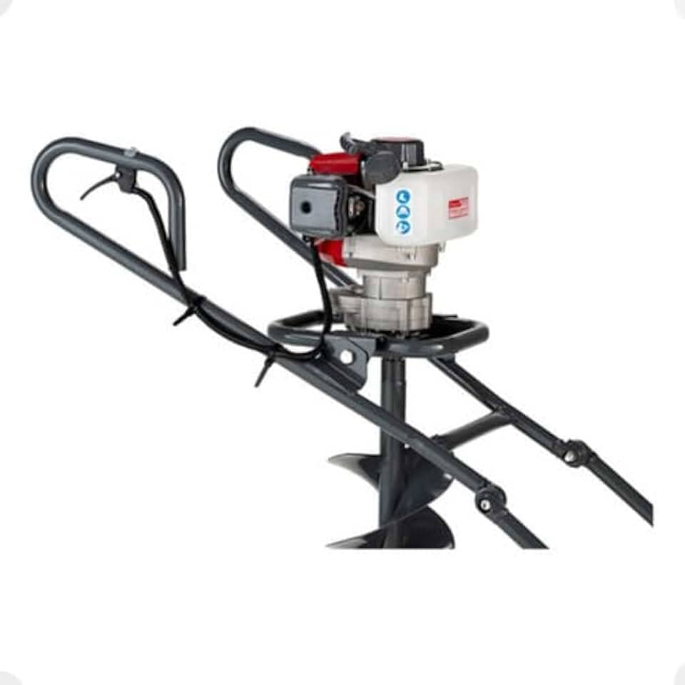 Perfurador de Solo a Gasolina BRANCO BPS52 com Carrinho Quadro de Transporte - Ergonomia e Eficiência para Perfurações