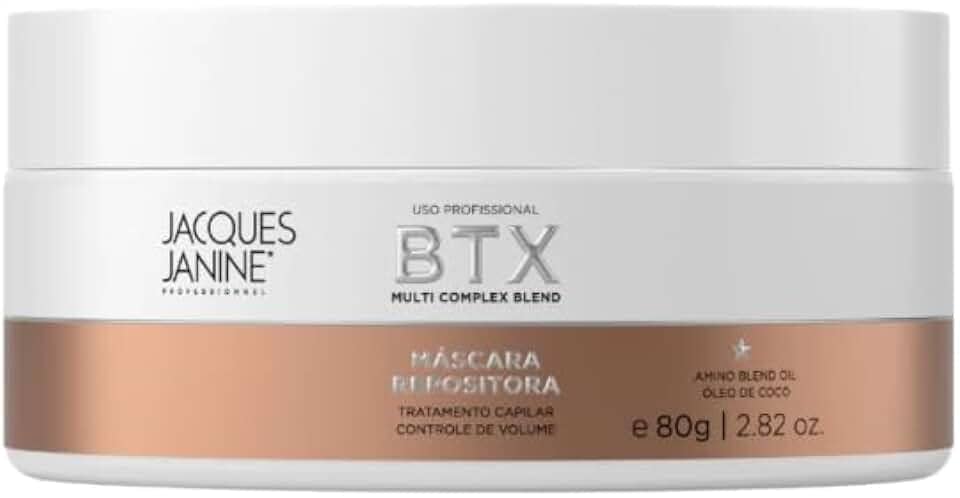 Jacques Janine BTX Máscara Selagem Complexo Blends 80g Tratamento Capilar Realinhamento e Brilho