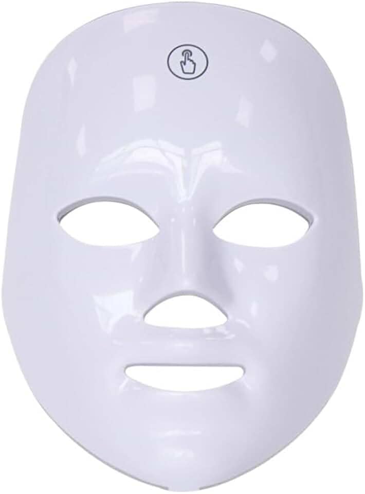 Branco Led Facial, Mascara Led, Mascara de Facial, Tratamento Fototerapia Estética 2 Cores